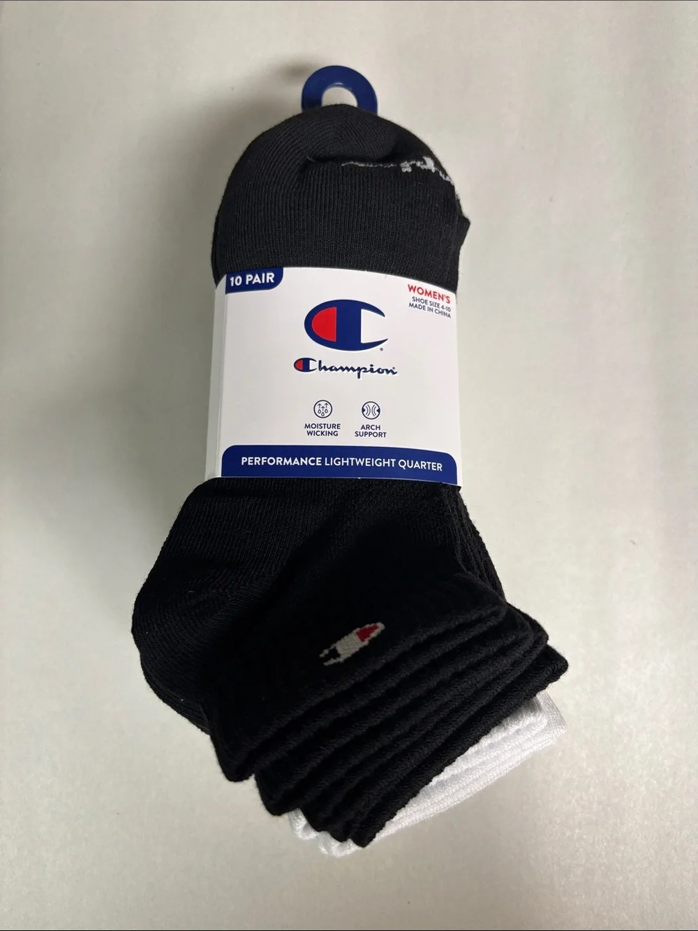 New Champion Socks Women’s 10 Pair Performance Quarter Socks Casual Activewear